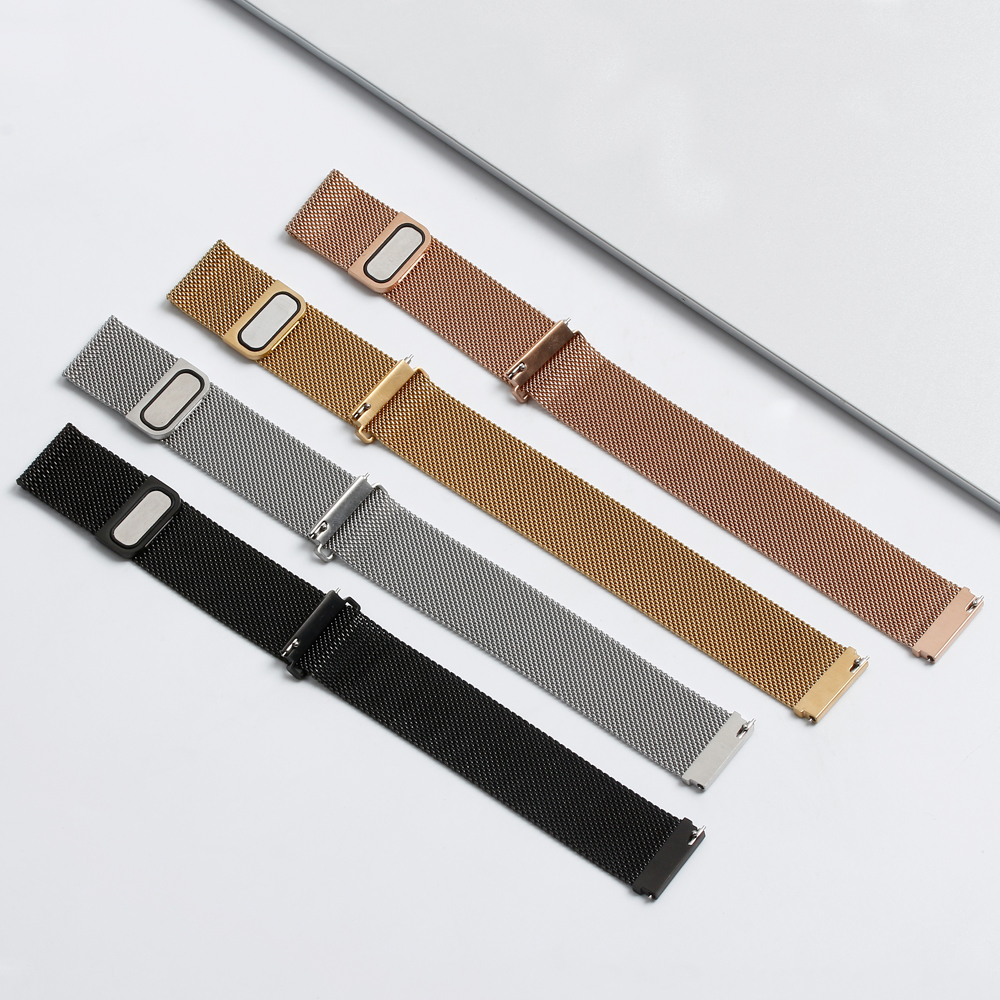 Popular Milanaise Custom 16/18/20/22mm Mesh Metal Watch Strap 304L Stainless Steel Wrist Band Bracelets Straps With Magnetic Clasp