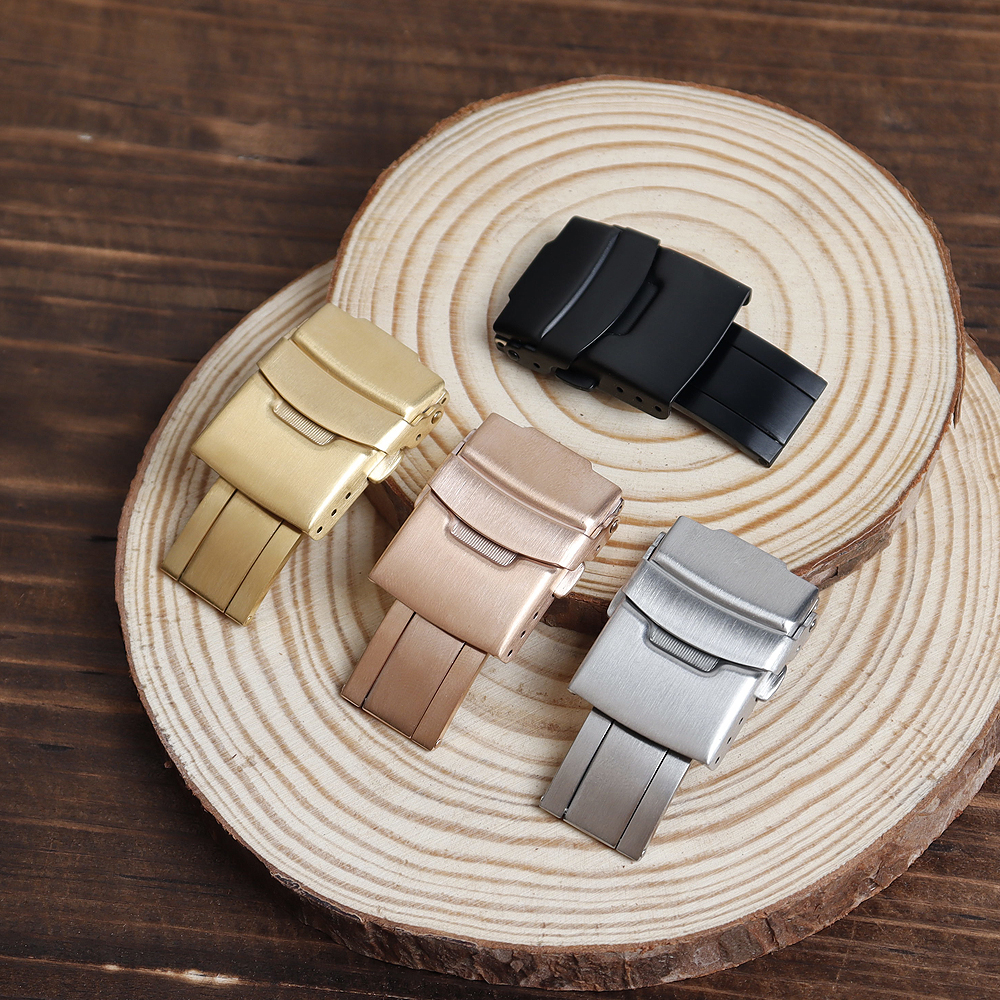 Popular Silver/Black/Gold/Rose Gold Color Metal Watch Buckle 18/19/20/22/24mm Butterfly Buckles From Factory Manufacture