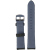 New Style 2 Pieces Corduroy Cotton+Dark Gray Waterproof Leather Hybrid Watch Strap In 20*18/22*20mm With 304L SS Brushed Buckle And Spring Bar