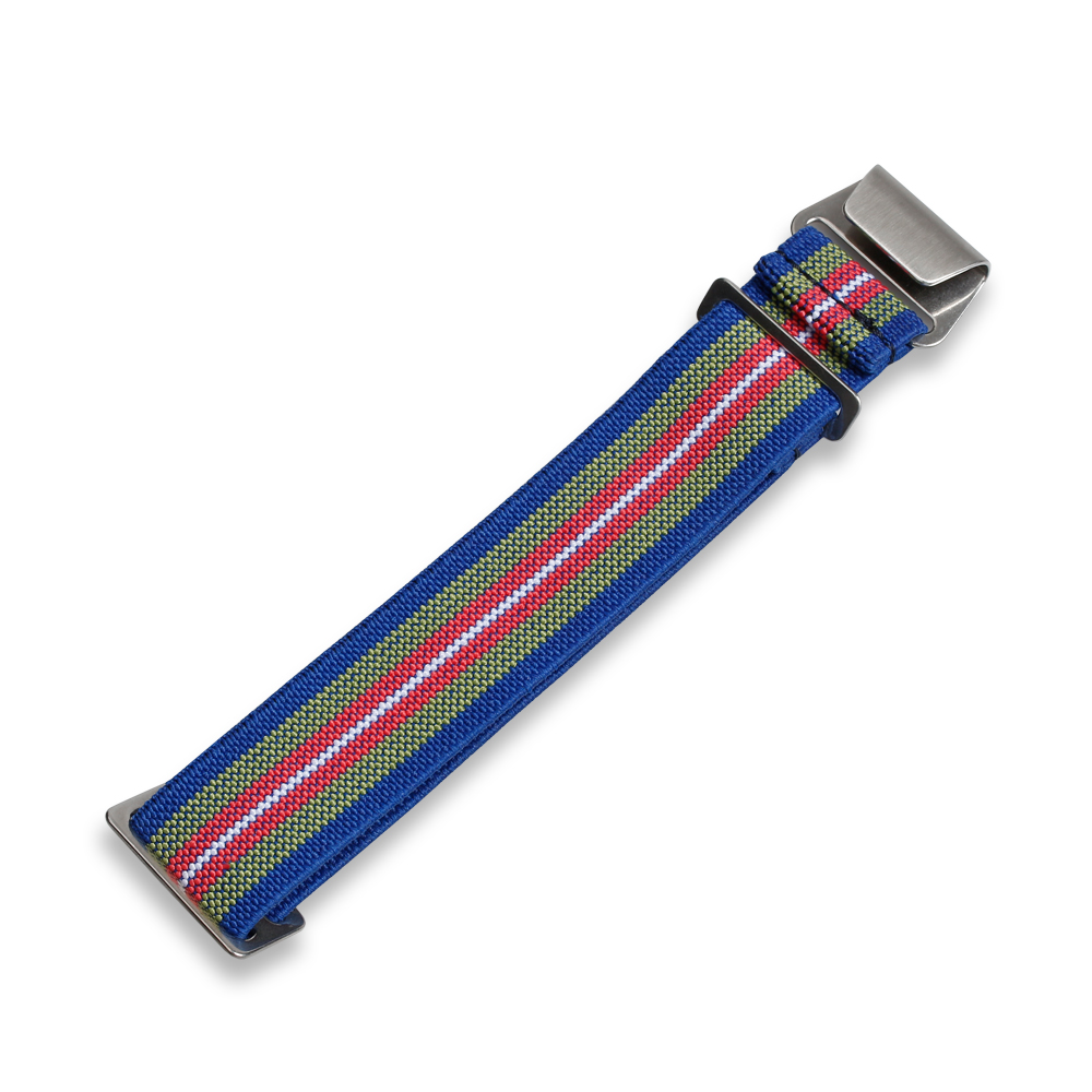 New Design Stripe Color 22mm Elastic Nylon Wrist Watch Band One Piece Style Watch Strap With Brushed 304L SS Hardware For OMEGA Watch