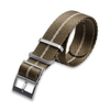 1.2mm Twill Nylon Watch Band Soft Watch Strap In 22mm With Brushed 304L SS Hardware