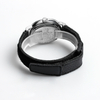 New Style Hot Sell 2 Pieces Lychee Texture Leather Wrist Strap Velcro Watch Band With Black PVD 304L SS Buckle