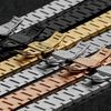 Wholesale Hot Selling High Quality Luxury Stripe 304L SS Metal Wrist Watch Strap For Waterproof Quartz Watches