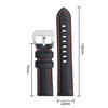 New Style Hot Sell Two Pieces Style 22mm Nylon-Carbon Fibre+Black Leather Hybrid Watch Band Wrist Strap Use Different Stitching Color With Brushed 304L SS Heavy Duty Buckle For Panerai Watches