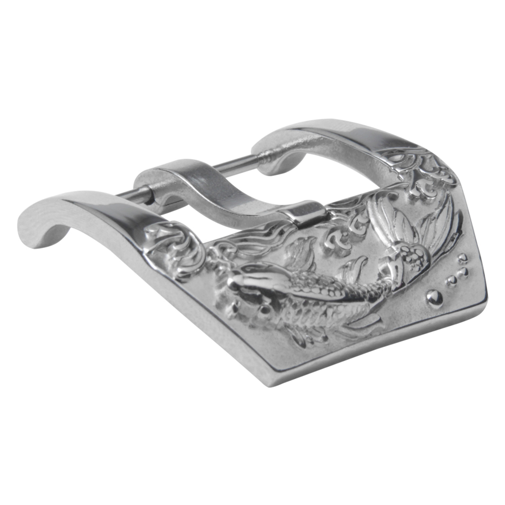 Hot Selling High Grade Brushed 316L SS Embossed Fish Patteren Watch Buckle 20/22/24mm Watch Clasp