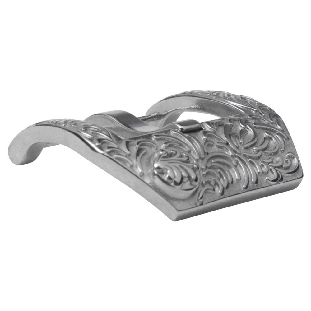 20mm 22mm 24mm Heavy Duty 316L Stainless Steel Embossed Chrysanthemum Pattern Watch Buckle Metal Watch Clasp With Brushed