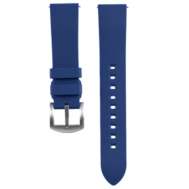 High Quality Soft Silicone Waterproof Watch Strap In 19mm 21mm 23mm With Polished/Brushed/Matte 304L/316L SS Watch Buckle And Quick Release Spring Bar