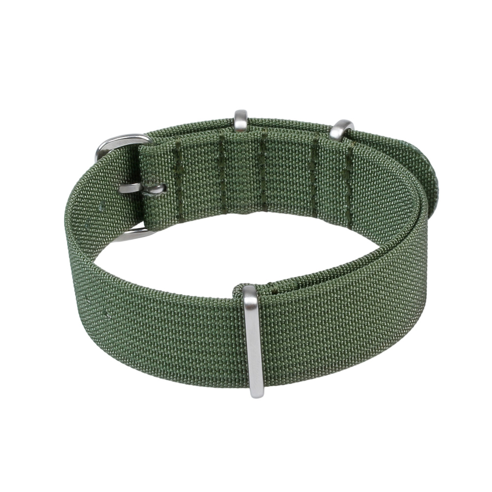Premium 20mm 22mm Classic Ribbed Nylon Nato Watch Band Featuring Distinctive Textured Weave And Polished Or Brushed 304L Stainless Steel Hardware For Luxury Timepieces
