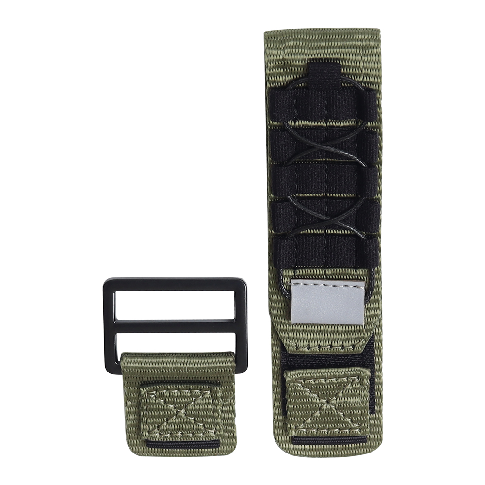 Custom New Style Popular 2 Pieces Nylon+Leather Mix Material Velcro Watch Band In 25mm For Tudor Watches