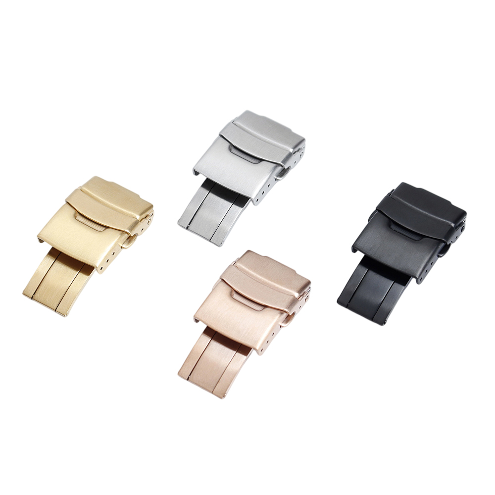 Popular Silver/Black/Gold/Rose Gold Color Metal Watch Buckle 18/19/20/22/24mm Butterfly Buckles From Factory Manufacture