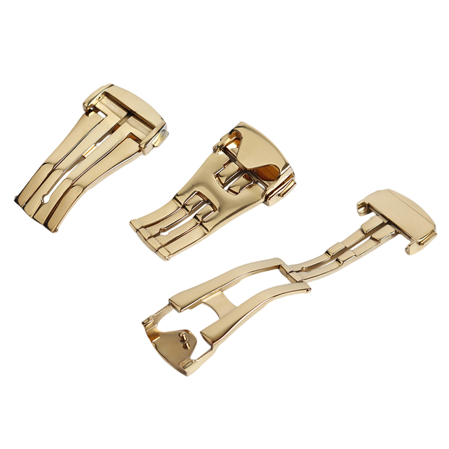 CHWSM Factory Custom Wholesale Different Color 304L SS Butterfly Watch Buckle For Metal Watch Band In 16/18/20mm