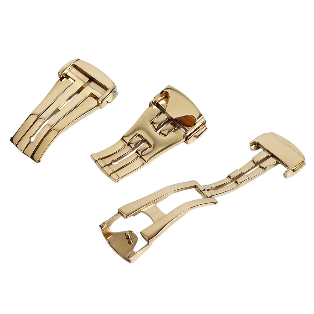 CHWSM Factory Custom Wholesale Different Color 304L SS Butterfly Watch Buckle For Metal Watch Band In 16/18/20mm