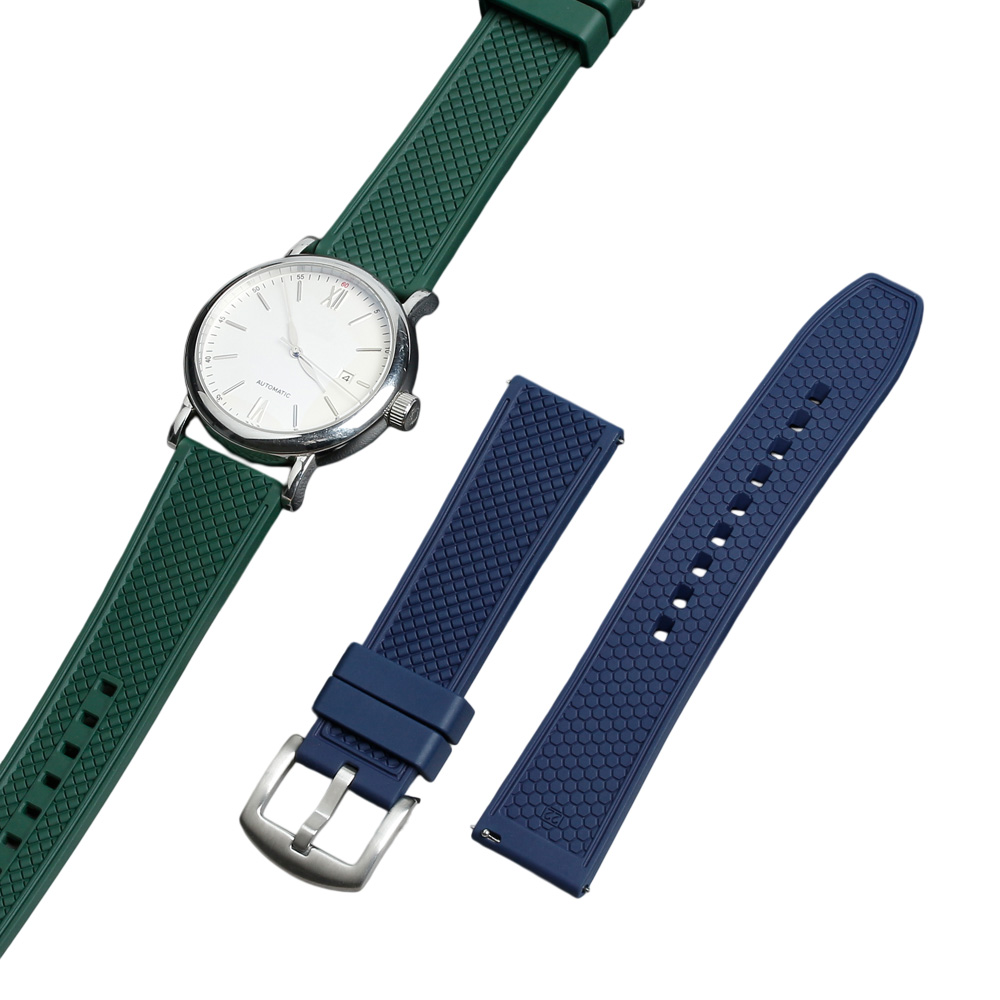 Premium Fluorine-Rubber Watch Strap Engineered For Everyday Swimmers And Ocean Travelers Who Demand Durability Saltwater Resistance And Low-maintenance Luxury
