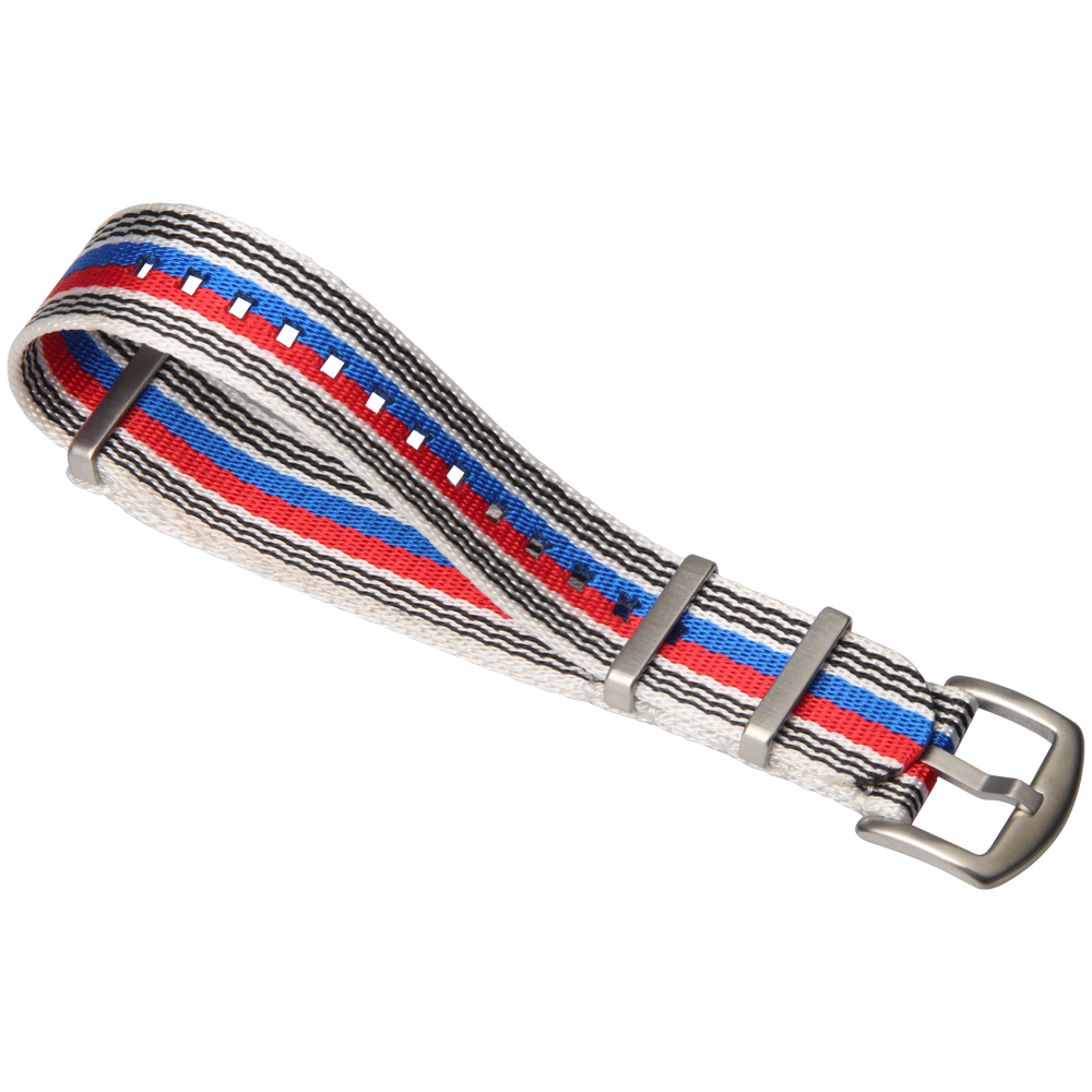 Custom Wholesale 1.4mm Seatbelt Nylon Wrist Watch Bracelet Strap With Brsuhed 304L SS Hardware For OMEGA Watches