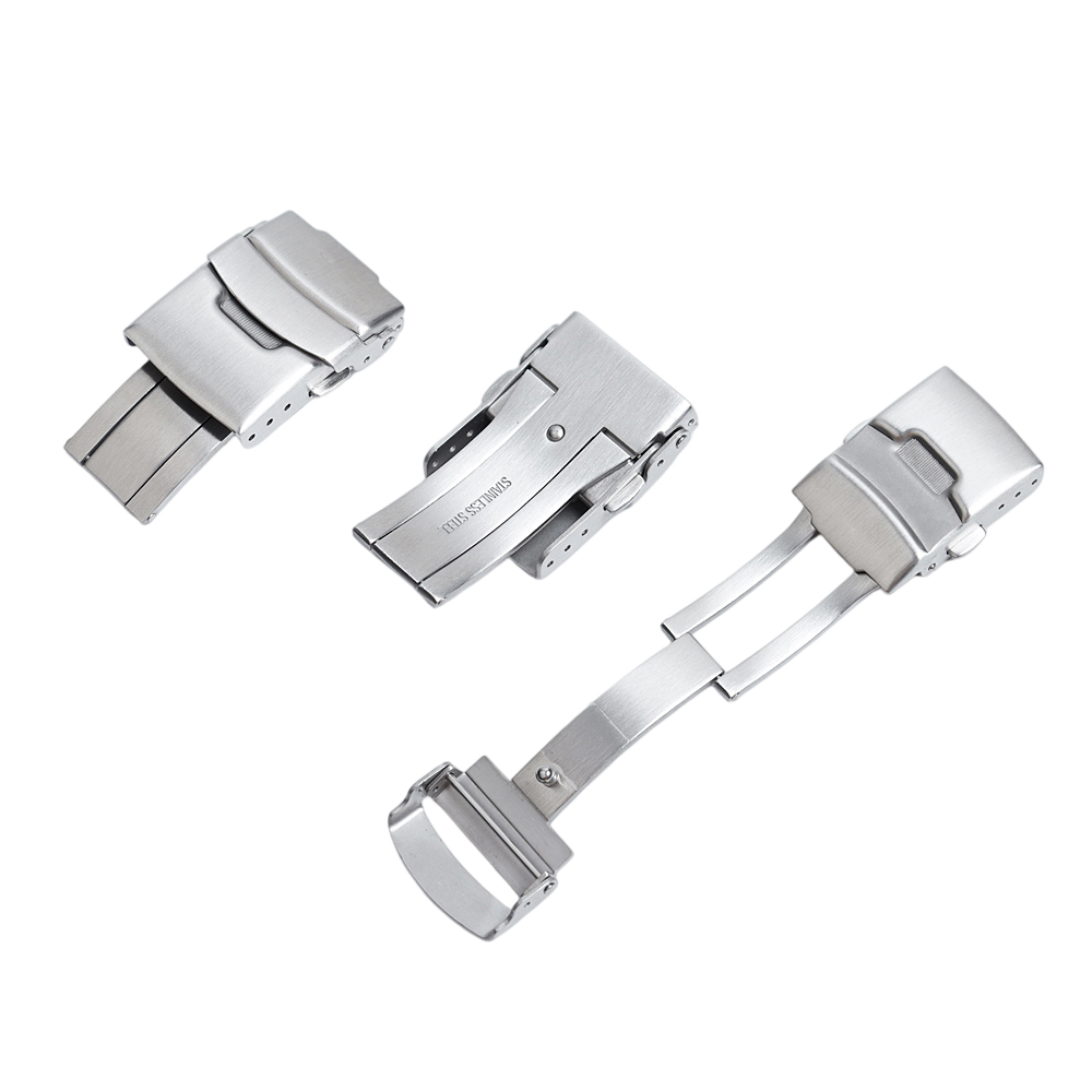 Popular Silver/Black/Gold/Rose Gold Color Metal Watch Buckle 18/19/20/22/24mm Butterfly Buckles From Factory Manufacture