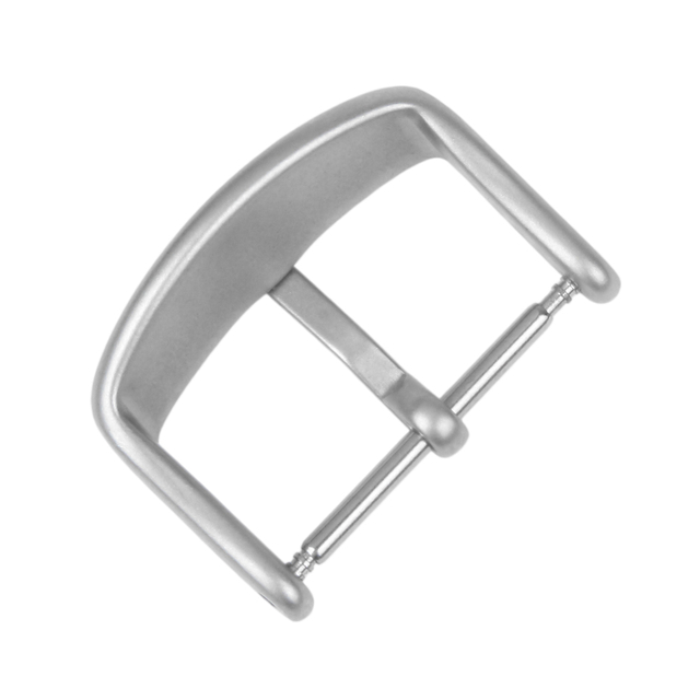 Custom Matte 304L Stainless Steel Watch Buckle Silver Metal Watch Clasp In 16/18/20/22mm