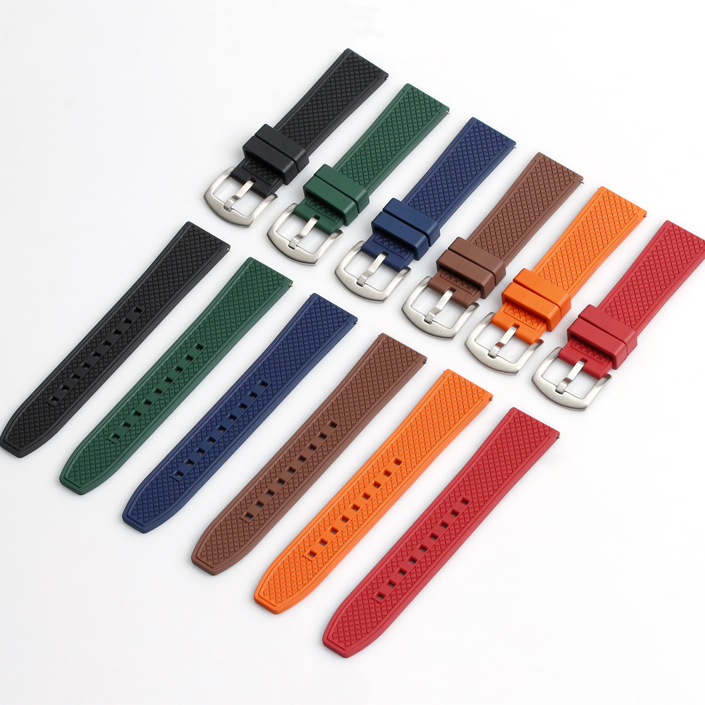 Low-Profile FKM Rubber Watch Bands