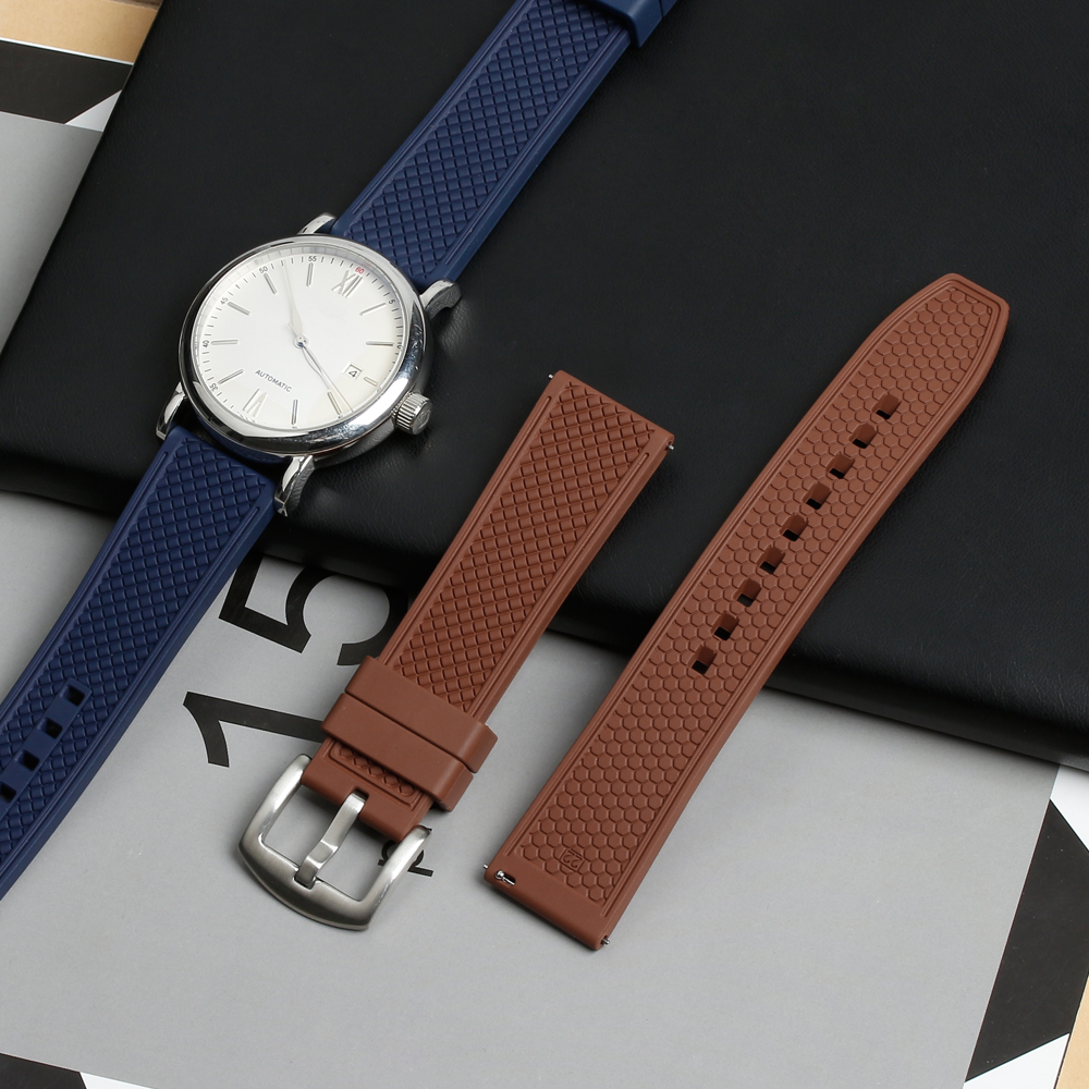 Tapered FKM watch band