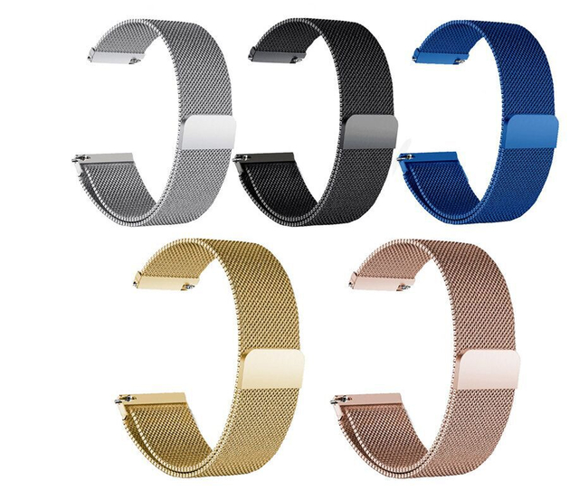 Popular Milanaise Custom 16/18/20/22mm Mesh Metal Watch Strap 304L Stainless Steel Wrist Band Bracelets Straps With Magnetic Clasp