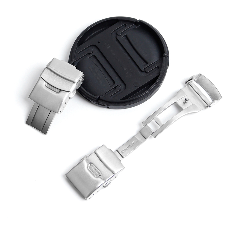 CHWSM Custom Silver Metal Watch Buckle 20/22/24mm Butterfly Buckles For Stainless Steel Watch Strap