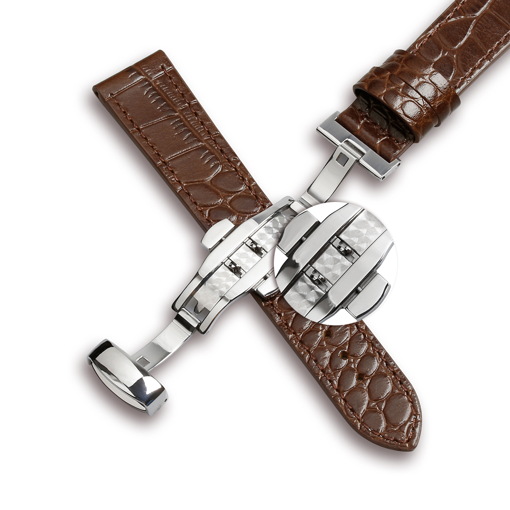 Premium Genuine Leather WatchBand Manufacturer Producing Exquisite Alligator Grain Patterns For Luxury Timepiece Brands Requiring High Quality OEM And ODM Manufacturing Services