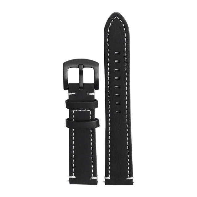 Double Layer 2 Pieces Crazy Horse Genuine Leather Watch Band In 20 And 22mm For Seiko Watches