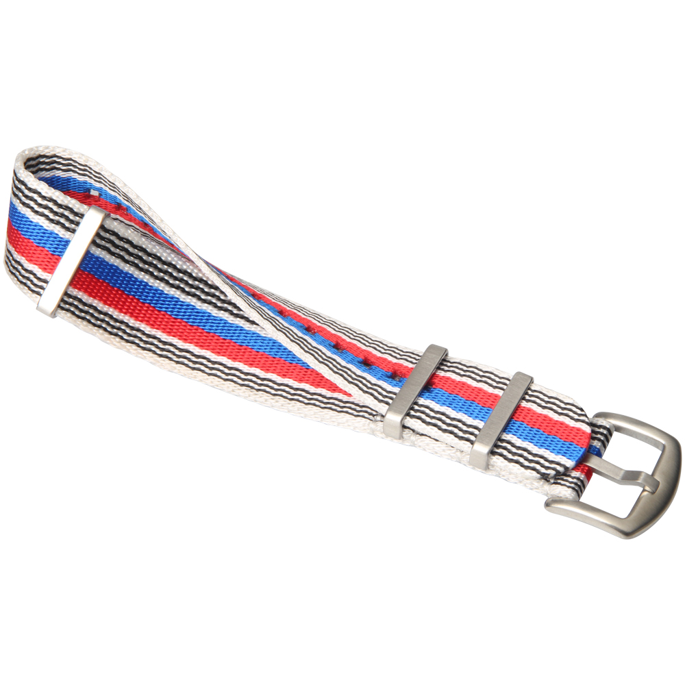 Custom Wholesale 1.4mm Seatbelt Nylon Wrist Watch Bracelet Strap With Brsuhed 304L SS Hardware For OMEGA Watches