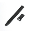 New Style Hot Sell 2 Pieces Lychee Texture Leather Wrist Strap Velcro Watch Band With Black PVD 304L SS Buckle