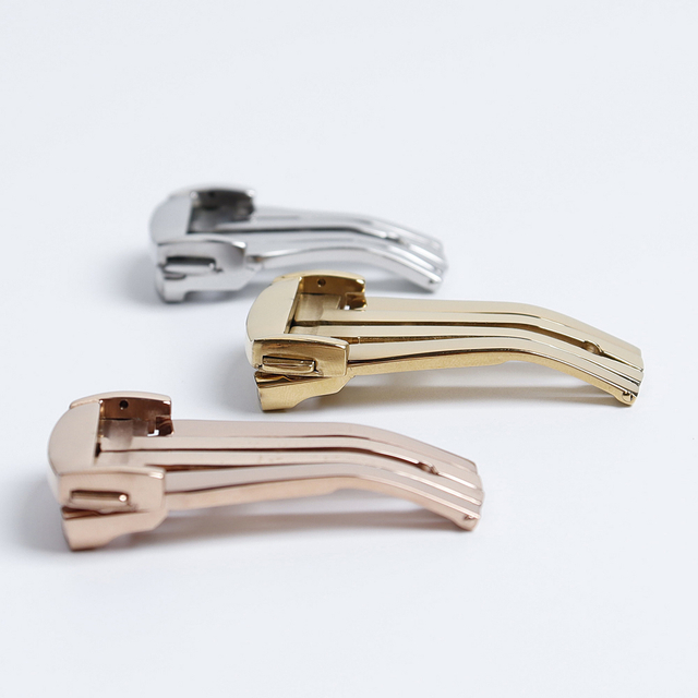 CHWSM Factory Custom Wholesale Different Color 304L SS Butterfly Watch Buckle For Metal Watch Band In 16/18/20mm