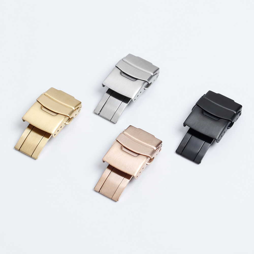 Popular Silver/Black/Gold/Rose Gold Color Metal Watch Buckle 18/19/20/22/24mm Butterfly Buckles From Factory Manufacture