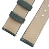 Popular 2 Pieces Style 21mm Green Sailcloth+Brown Waterproof Leather Watch Strap With Brushed 304L SS Buckle And Quick Release Spring Bar