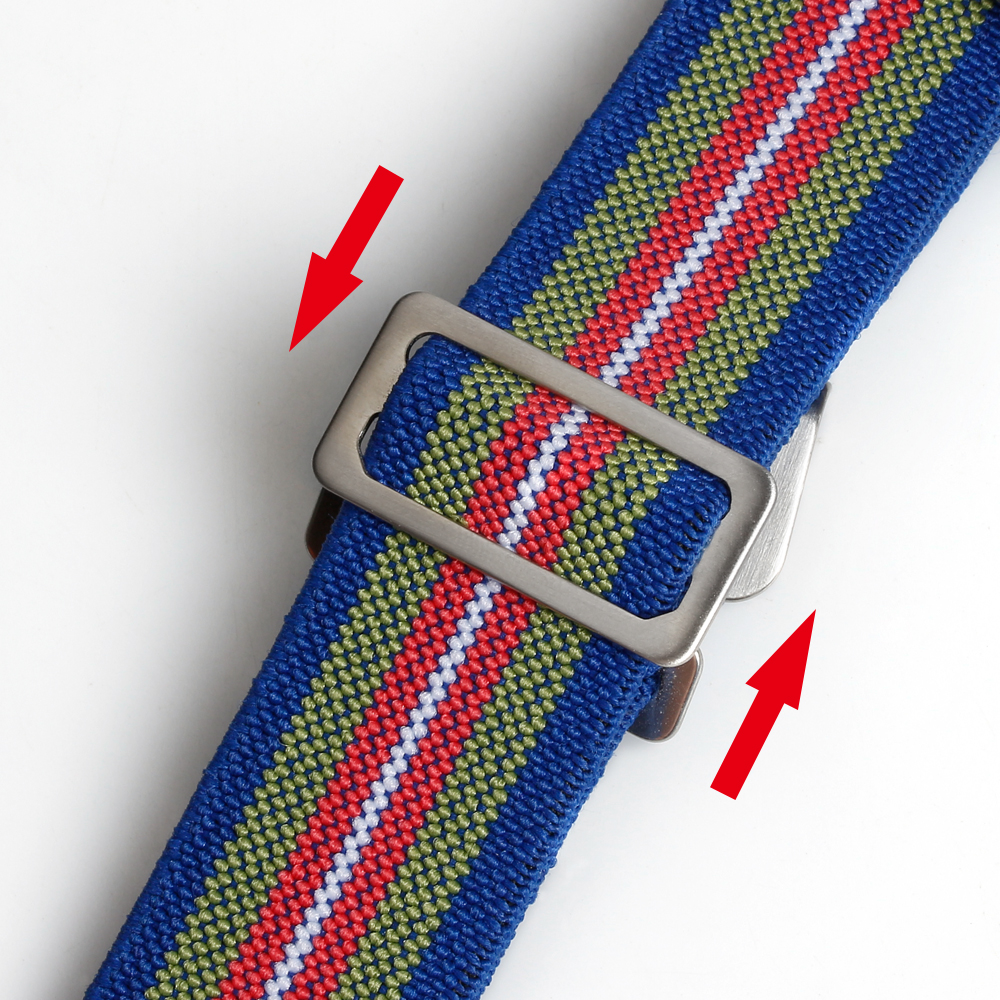 New Design Stripe Color 22mm Elastic Nylon Wrist Watch Band One Piece Style Watch Strap With Brushed 304L SS Hardware For OMEGA Watch
