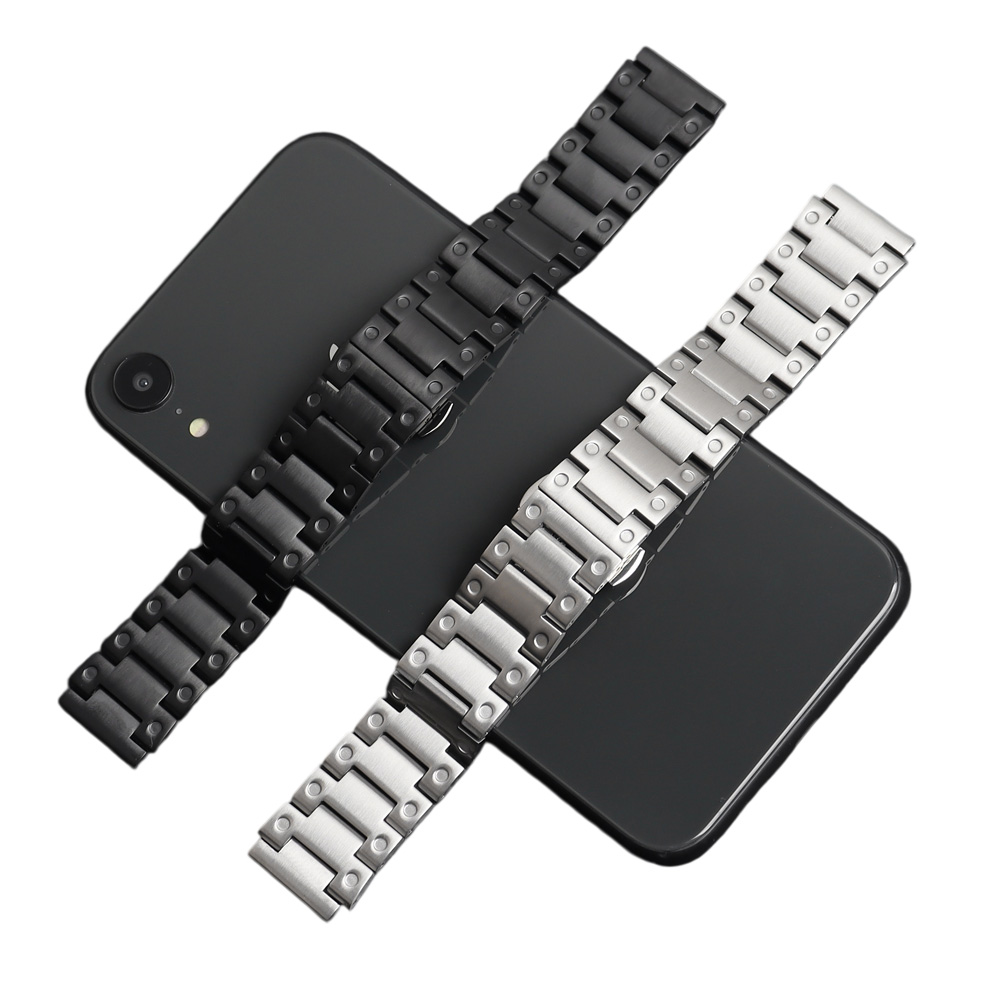 Custom Small Eyehole Shape Metal Watch Bracelet Crafted From Brushed 304L Stainless Steel Engineered For Precision Fit On IWC Pilot And Portuguese Series