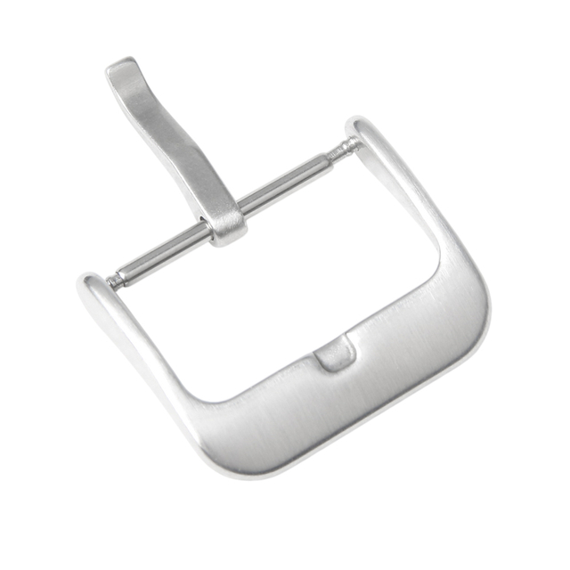 18/20/22mm Silver Brushed Metal Watch Buckle Square Watch Clasps With 3.0mm Tang