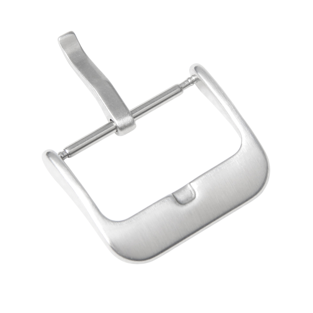 18/20/22mm Silver Brushed Metal Watch Buckle Square Watch Clasps With 3.0mm Tang