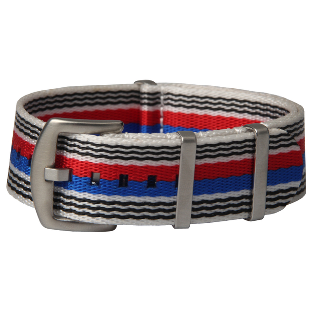 Custom Wholesale 1.4mm Seatbelt Nylon Wrist Watch Bracelet Strap With Brsuhed 304L SS Hardware For OMEGA Watches