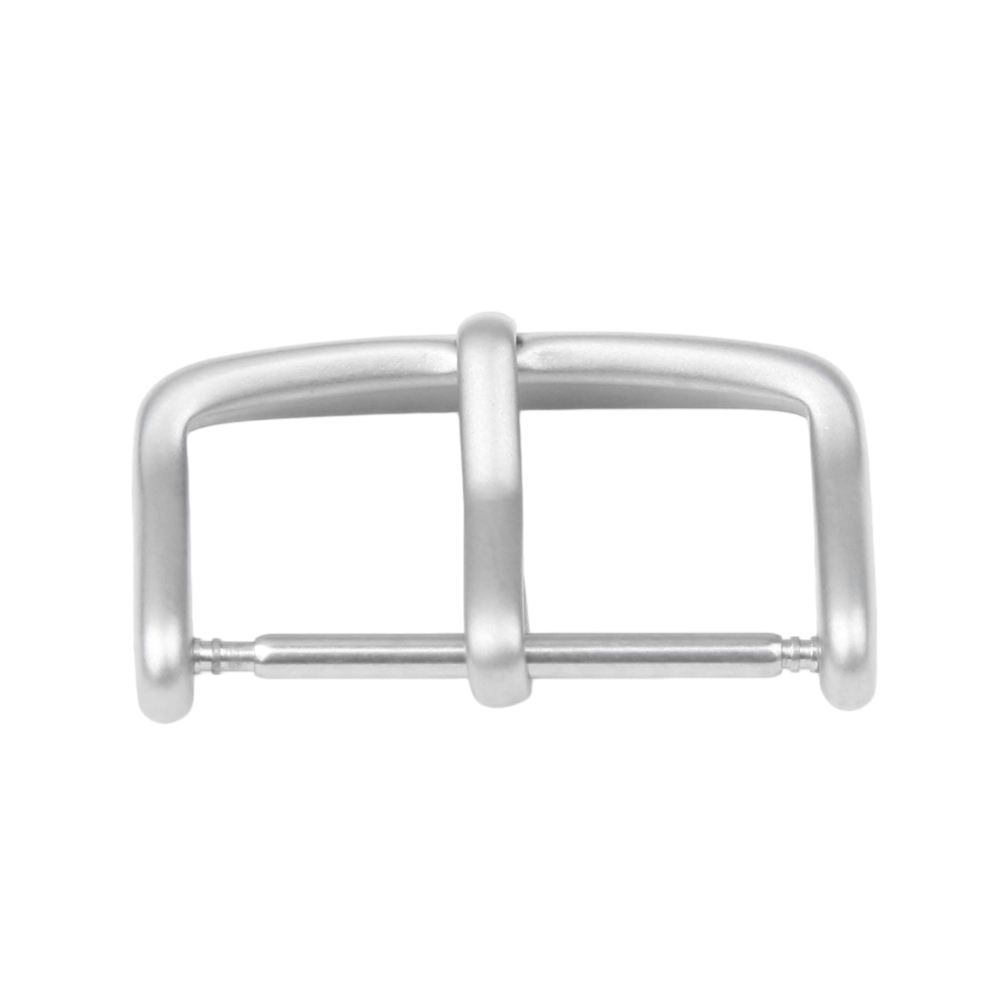 Custom Matte 304L Stainless Steel Watch Buckle Silver Metal Watch Clasp In 16/18/20/22mm