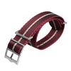 High Density Manufacturing Of Premium Twill Weave Nylon Watch Bands Featuring Heavy Duty Brushed Stainless Steel Hardware For International Luxury Sport Timepiece Brands
