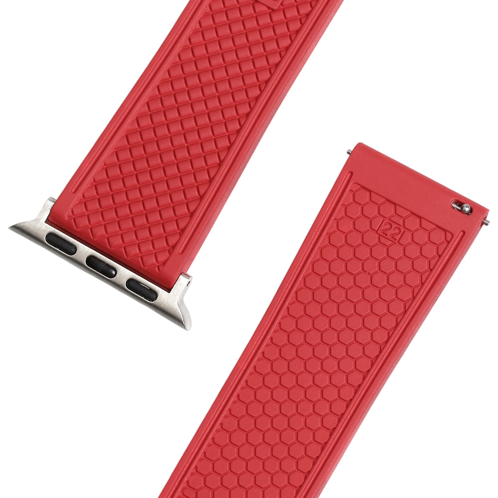 Luxury Integrated Curved Interface Fluorine Rubber Watch Strap Featuring Precision-Molded Lug Fit And High-Tensile Durability For Swiss Mechanical Diving Timepieces And Active Lifestyles