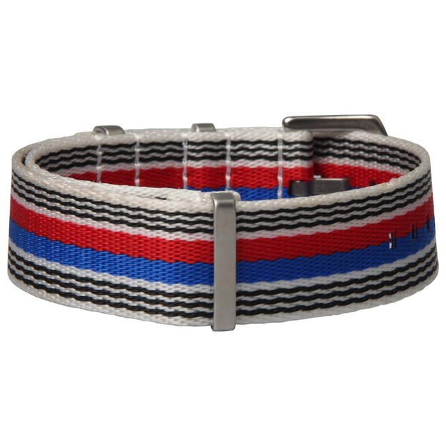 Custom Wholesale 1.4mm Seatbelt Nylon Wrist Watch Bracelet Strap With Brsuhed 304L SS Hardware For OMEGA Watches