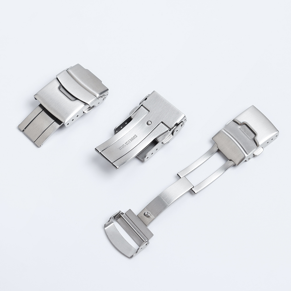 Popular Silver/Black/Gold/Rose Gold Color Metal Watch Buckle 18/19/20/22/24mm Butterfly Buckles From Factory Manufacture