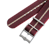 High Density Manufacturing Of Premium Twill Weave Nylon Watch Bands Featuring Heavy Duty Brushed Stainless Steel Hardware For International Luxury Sport Timepiece Brands