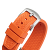 High-Performance Racing Style FKM Rubber Watch Band Engineered With Breathable Perforated Design And Anti-Static Fluorine Polymer For Professional Sports Chronograph Enthusiasts Worldwide