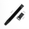 New Style Hot Sell 2 Pieces Lychee Texture Leather Wrist Strap Velcro Watch Band With Black PVD 304L SS Buckle