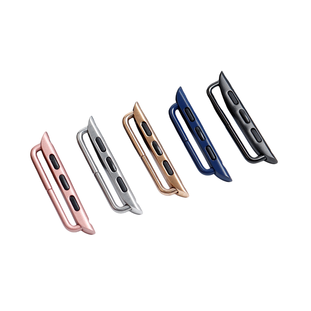 Factory Hot Sale 38/40/42/44mm Silver Metal Watch Connector 304L SS Apple Watch Connector For Apple Watch Series