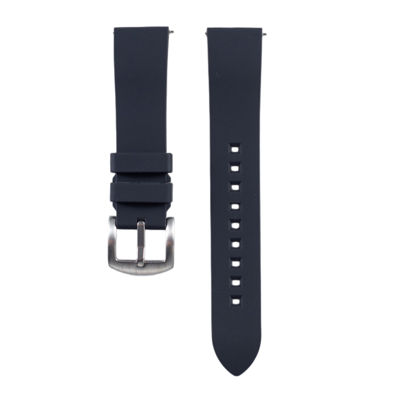High Quality Soft Silicone Waterproof Watch Strap In 19mm 21mm 23mm With Polished/Brushed/Matte 304L/316L SS Watch Buckle And Quick Release Spring Bar