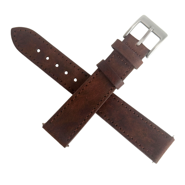 New Arrival Hot Selling Good Grade 2 Pieces Crazy Horse Genuine Leather Wrist Strap Watch Band In 18/19/20/21/22/24mm For IWC Watches