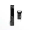 New Style Hot Sell 2 Pieces Lychee Texture Leather Wrist Strap Velcro Watch Band With Black PVD 304L SS Buckle
