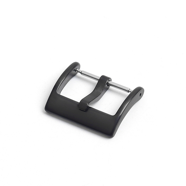 Replaceable DLC Watch Buckle Polished/Brushed Watch Clasp And Frosted Treatment Suitable For Black Watch Accessories On Nylon/Leather/Silicone/Rubber Watch Straps