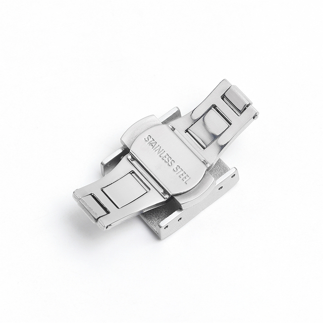 Factory Manufacture Hot Selling Sliver Turtle Back Butterfly 304L Stainless Steel Buckle With Brushed+Polished